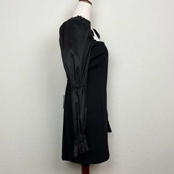 MAJORELLE Dove Long Sleeve Mini Dress in Black - Picture 8 of 15